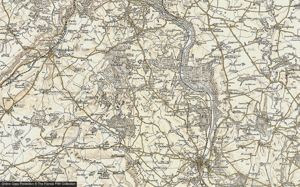 Old Map of Linley Brook, 1902 in 1902