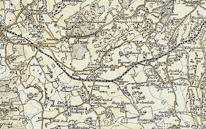 Old map of Linley Green in 1899-1901