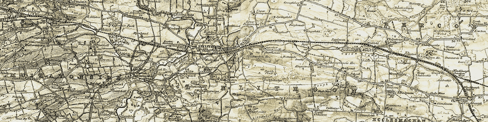 Old map of Beecraigs in 1904-1906