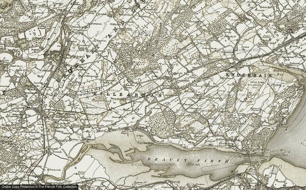 Old Map of Linnie, 1911-1912 in 1911-1912