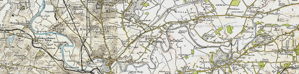 Old map of Linstock Ho in 1901-1904