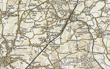 Old map of Linthurst in 1901-1902