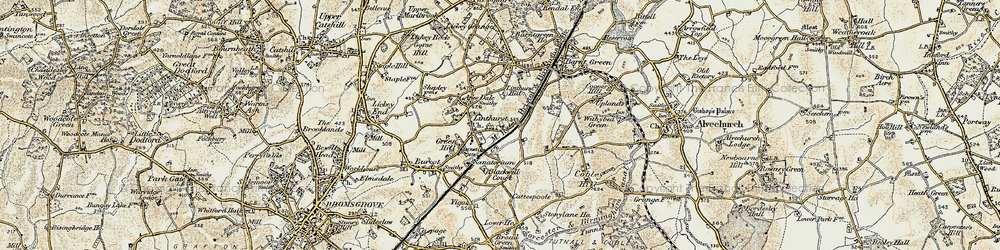 Old map of Linthurst in 1901-1902
