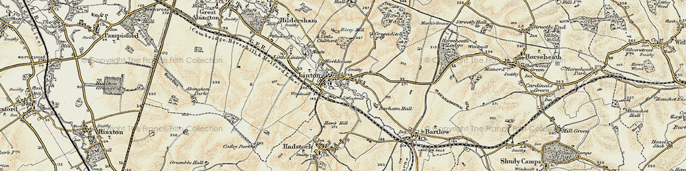 Old map of Linton in 1899-1901