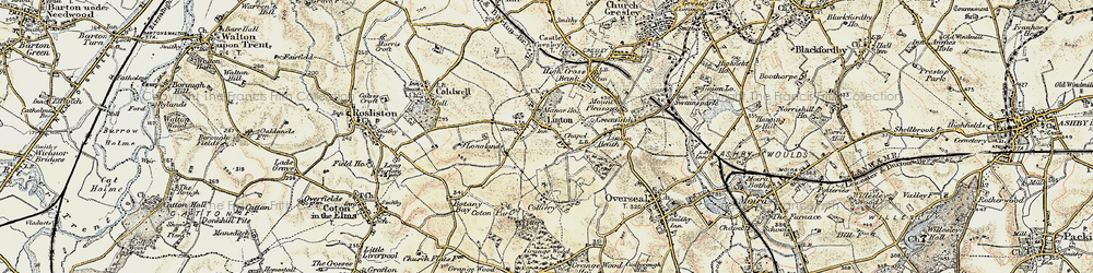 Old map of Linton in 1902