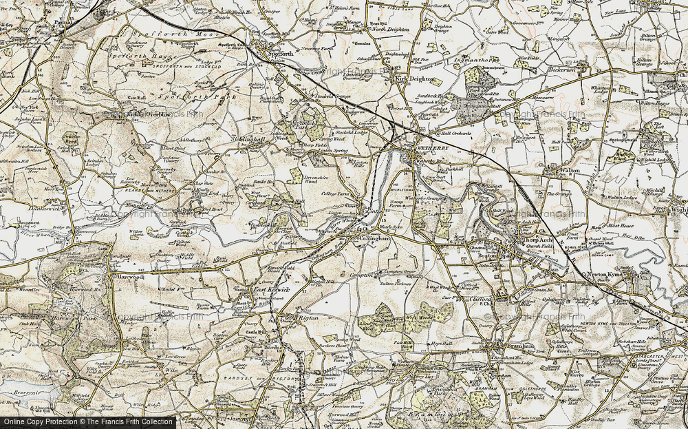 Old Map of Historic Map covering Linton Hills in 1903-1904
