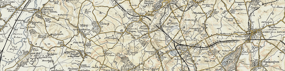 Old map of Linton Heath in 1902
