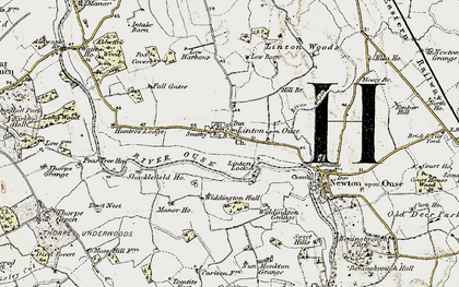 Old map of Linton-on-Ouse Airfield in 1903-1904