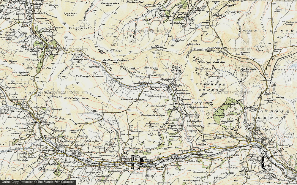Old Map of Lintzgarth, 1901-1904 in 1901-1904