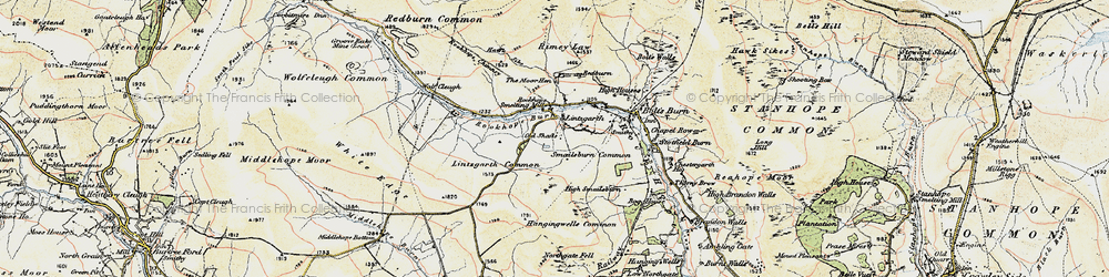 Old map of Lintzgarth in 1901-1904