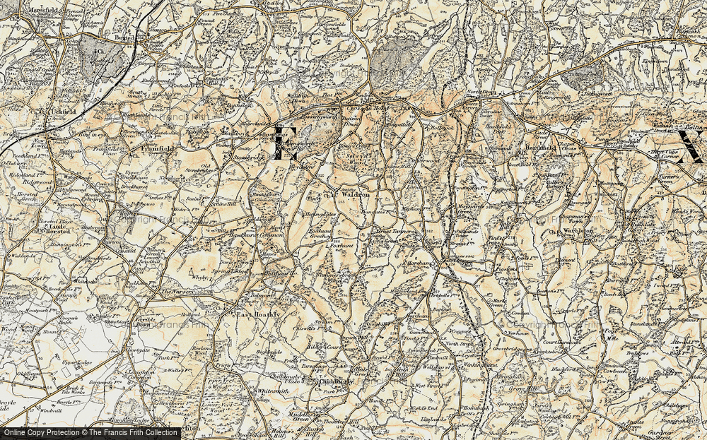 Old Map of Lions Green, 1898 in 1898