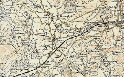 Old map of Liphook in 1897-1900