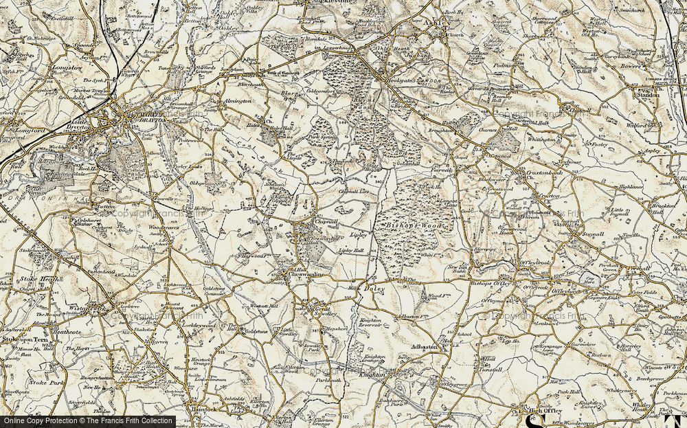 Old Map of Lipley, 1902 in 1902