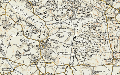 Old map of Lipley in 1902