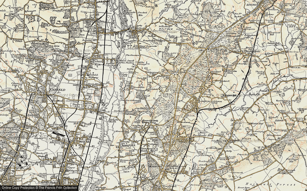 Old Map of Lippitts Hill, 1897-1898 in 1897-1898