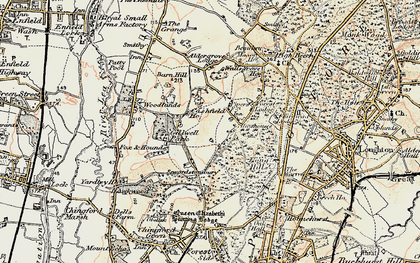 Old map of Lippitts Hill in 1897-1898