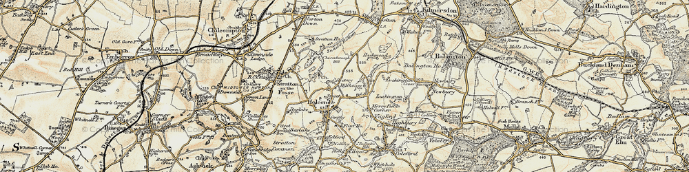 Old map of Lipyeate in 1899