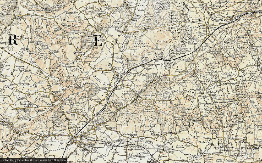 Old Map of Historic Map covering East Hill in 1897-1900