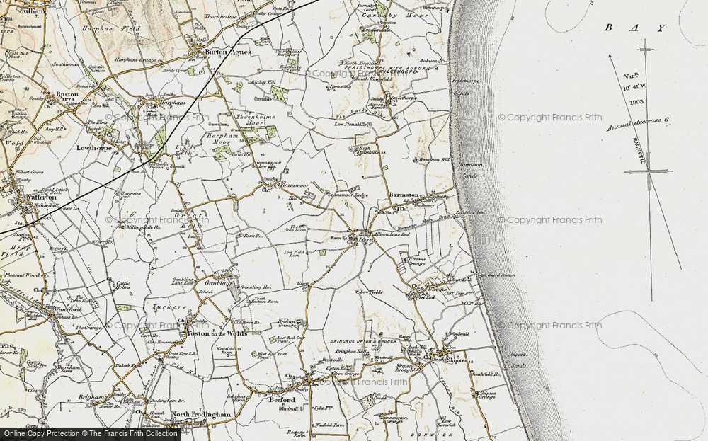 Old Map of Lissett, 1903-1904 in 1903-1904