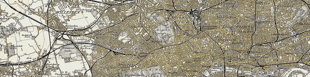 Old map of Lisson Grove in 1897-1909