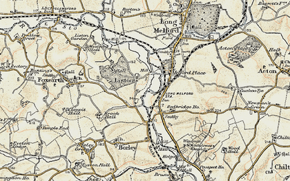 Old map of Liston in 1898-1901