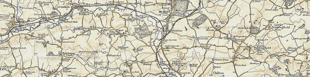Old map of Liston in 1898-1901