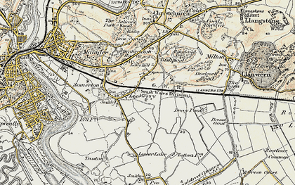 Old map of Liswerry in 1899-1900