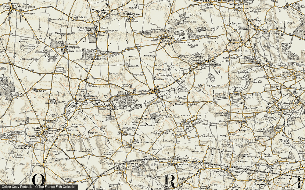 Old Map of Litcham, 1901-1902 in 1901-1902