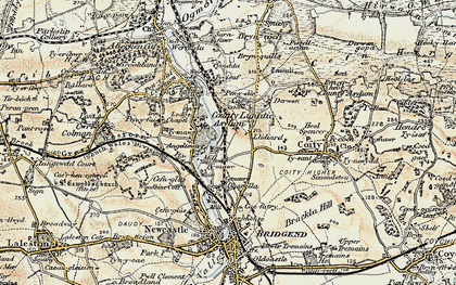 Old map of Litchard in 1900