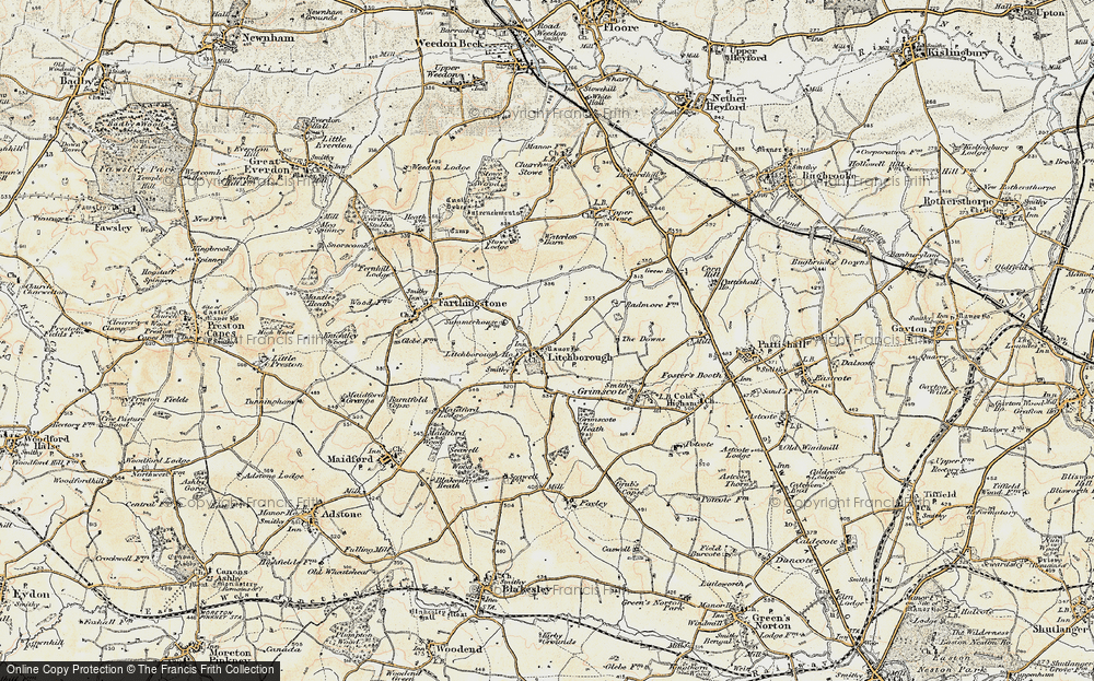 Old Map of Litchborough, 1898-1901 in 1898-1901