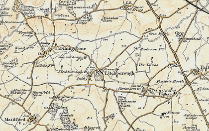 Old map of Litchborough in 1898-1901