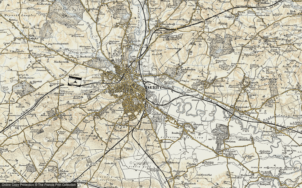 Old Map of Litchurch, 1902-1903 in 1902-1903