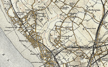 Old map of Litherland in 1902-1903