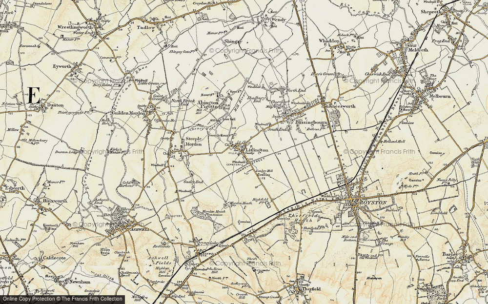 Old Map of Litlington, 1898-1901 in 1898-1901