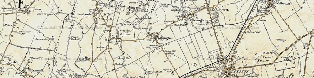 Old map of Litlington in 1898-1901