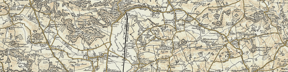 Old map of Litmarsh in 1899-1901