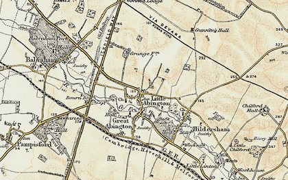 Old map of Little Abington in 1899-1901