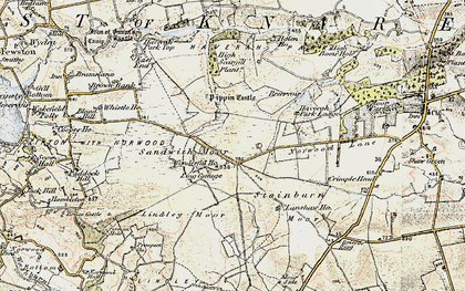 Old map of Little Alms Cliff in 1903-1904