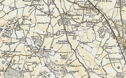 Old map of Almshoe Bury in 1898-1899