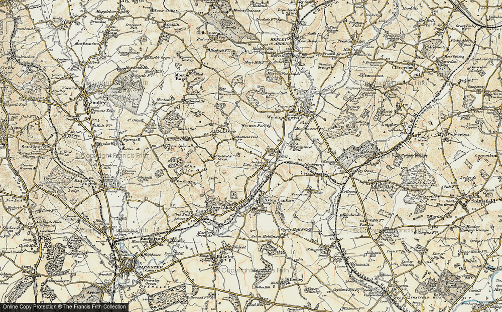 Old Map of Little Alne, 1899-1902 in 1899-1902