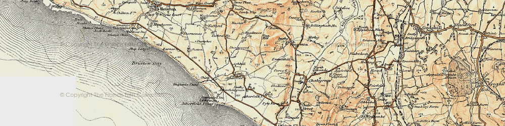 Old map of Little Atherfield in 1899-1909