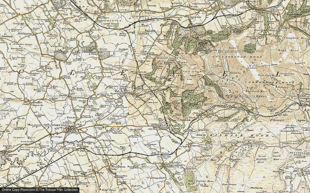 Old Map of Little Ayton, 1903-1904 in 1903-1904