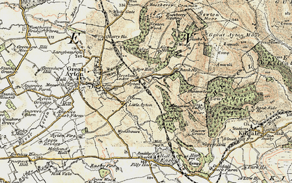 Old map of Captain Cook's Monument in 1903-1904