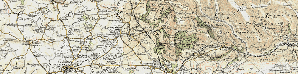 Old map of Captain Cook's Monument in 1903-1904