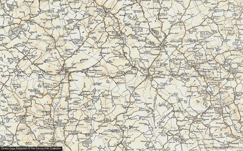 Old Map of Little Bardfield, 1898-1899 in 1898-1899