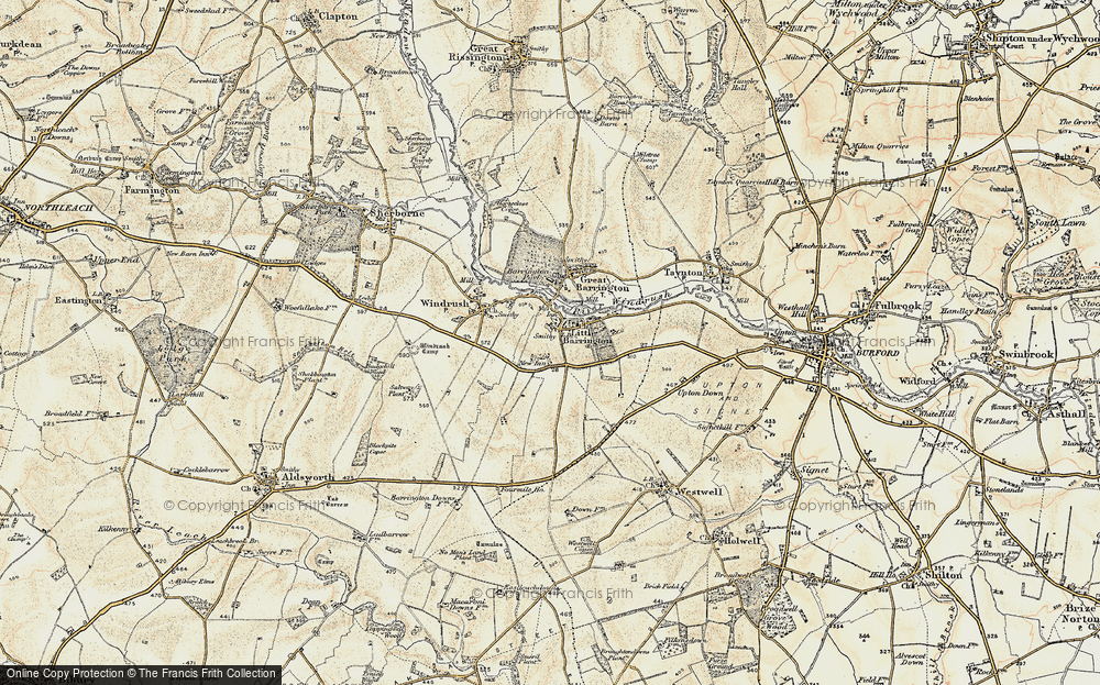 Old Map of Little Barrington, 1898-1899 in 1898-1899