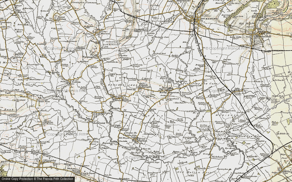 Old Map of Historic Map covering Behrens Whin in 1903-1904