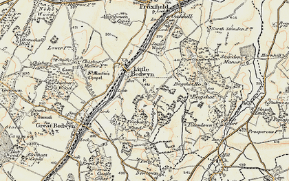 Old map of Burridge Heath in 1897-1899