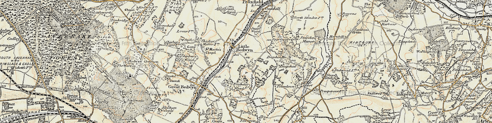 Old map of Burridge Heath in 1897-1899