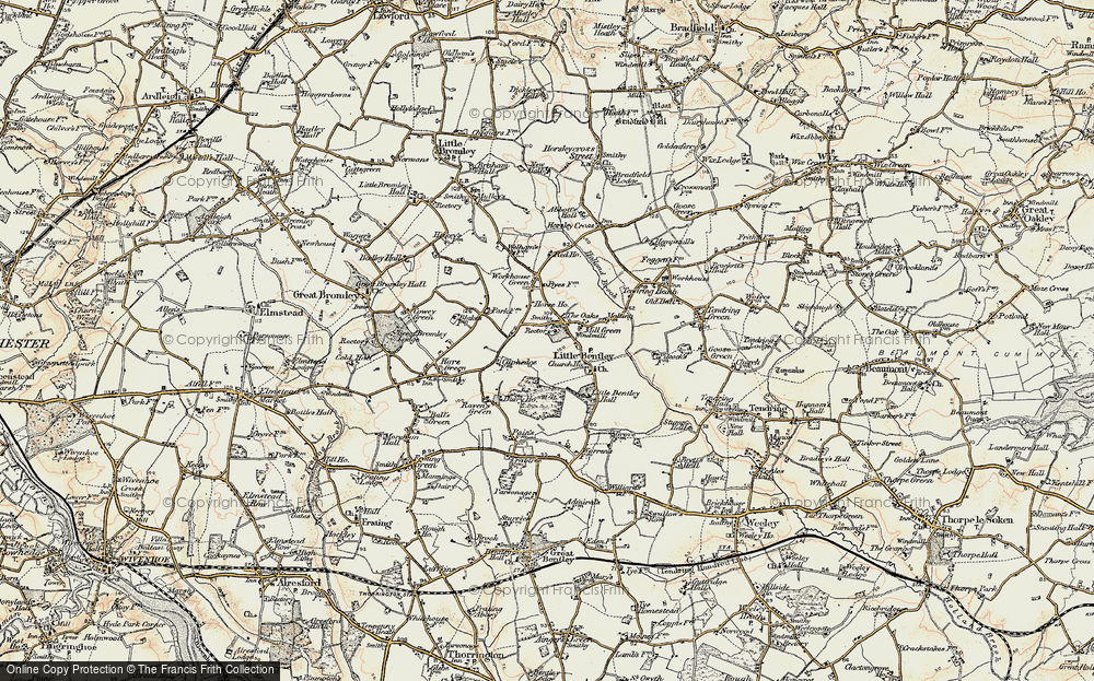 Old Map of Little Bentley, 0-1899 in 0-1899